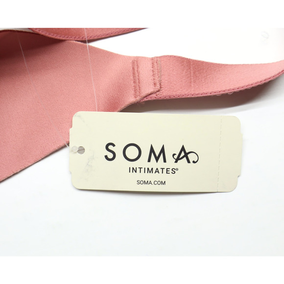 Soma Vanishing Back Full Coverage Bar Underwire Padded Antique Pink 38DDD NEW - Picture 4 of 6